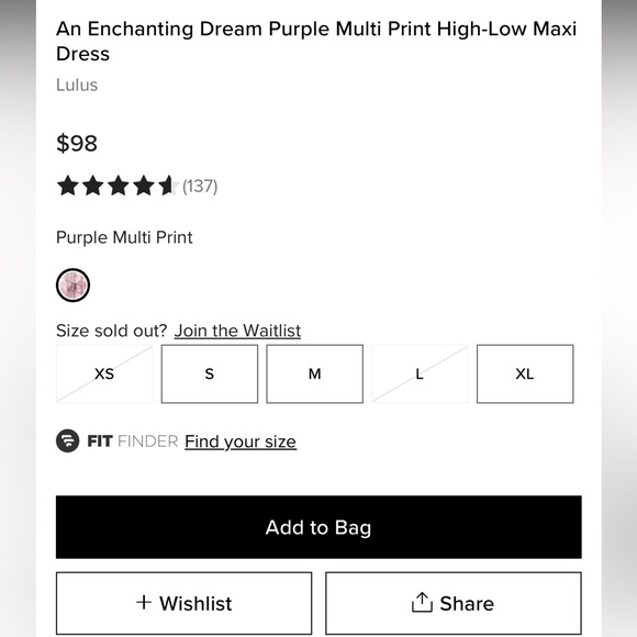 BNWT Lulus Enchanting Dream Multi-print High/Low Maxi dress L - Picture 9 of 16